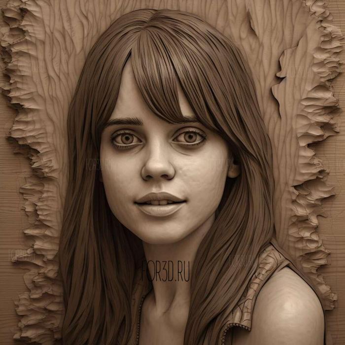 Zooey Deschanel 4 stl model for CNC